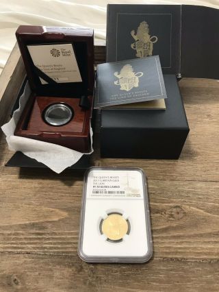 2017 Queen’s Beast Gold Lion Of England 1/4 Oz.  PF 70 Ultra Cameo 3