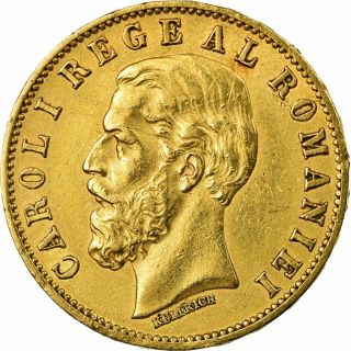 [ 484458] Coin,  Romania,  Carol I,  20 Lei,  1883,  Ef (40 - 45),  Gold,  Km:20