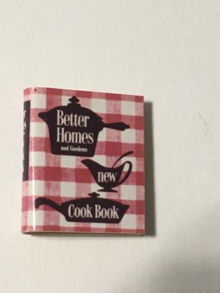 Dollhouse Miniature Better Homes And Gardens Cookbook Kitchen Book 7/8”