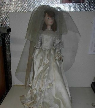 28 Inch Bride Doll In Wedding Gown And Veil