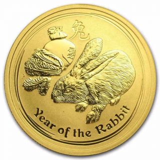 Australia 2011 $50 Year Of The Rabbit 1/2 Oz Gold Coin