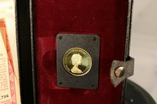 1977 Canadian Queen Elizabeth Ii Silver Jubilee $100 Gold Proof Coin W/case
