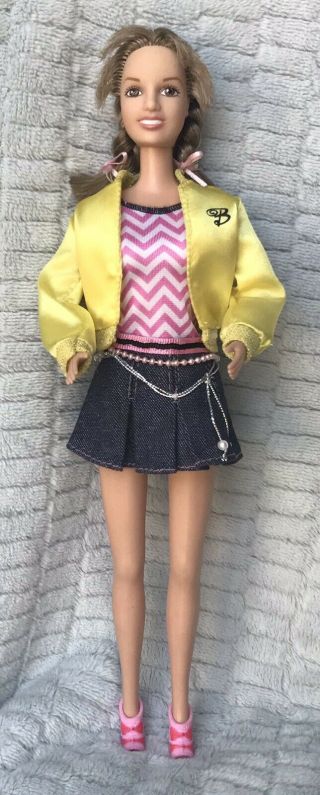 Britney Spears Doll 1999 With Jacket Redressed Braided Hair Euc
