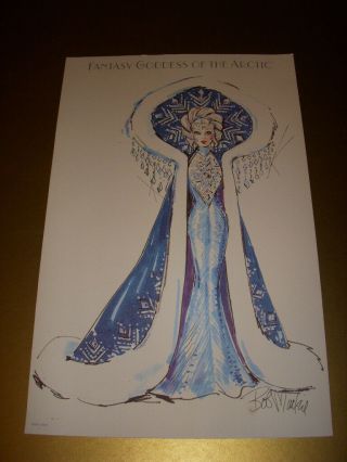 Fantasy Goddess Of The Arctic Barbie,  Bob Mackie Lithograph Only