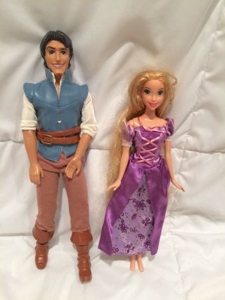 Disney Tangled Rapunzel And Flynn Rider Barbie Dolls