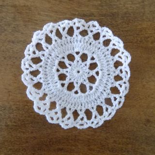 American Girl Doll Addy Ice Cream Set White Lace Crochet Doily Only