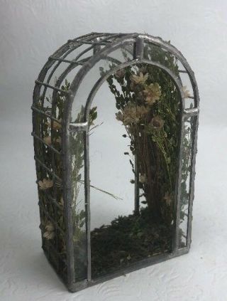 Miniature Dollhouse Garden Arbor Arch Glass Wire Fairy 2