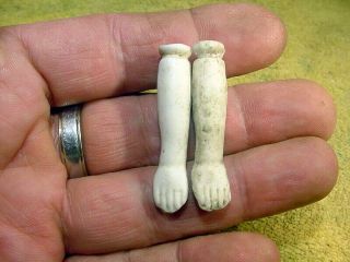 2 X Excavated Vintage Victorian Binding Doll Arms A Pair Age 1860 1.  7 Inch 14392