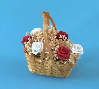 Vintage Doll Basket & Flowers for Madame Alexander Cissy Kins Vogue Ginny Muffie 2