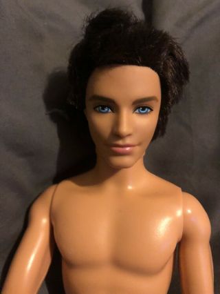 Barbie Fashionista Ken RYAN Doll: Rooted Brown Hair Blue Eyes Articulated 4 OOAK 2