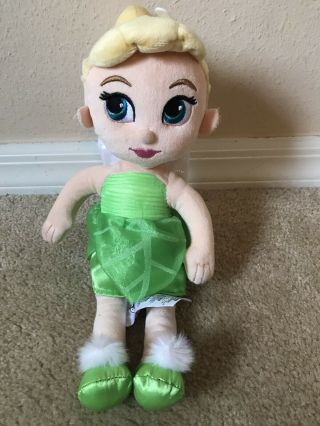 Disney Store Animators 13 " Tinker Bell Fairy Plush Stuffed Doll Tink Peter Pan