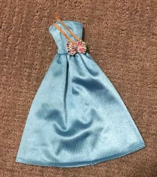 Rare Vintage Barbie Mattel Blue Dress