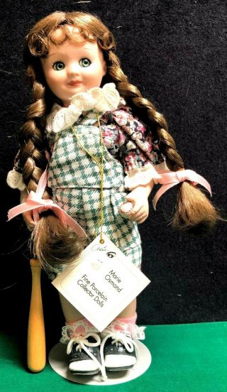 Marie Osmond Doll Becky W/ Tag On Stand