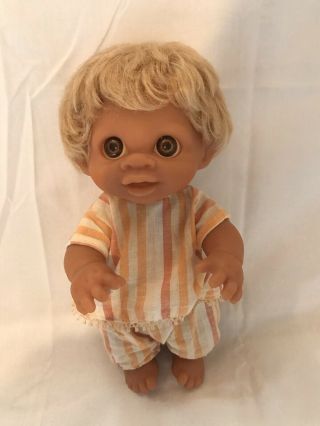 Dam 1974 Vintage 11 " Norfin Troll Anatomically Correct Baby Girl Doll In Outfit