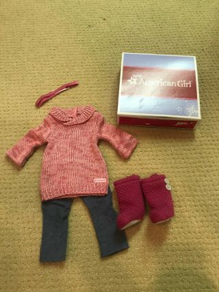 American Girl Doll Cozy Sweater Outfit With Box