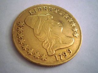 1799 Draped Bust $10 Dollars Large Stars Gold Eagle Coin