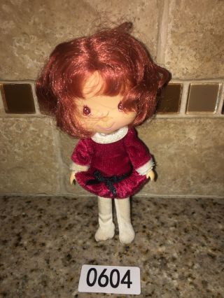 2002 Tcfc Bandai Strawberry Shortcake 5 1/2 Inches Red Dress Red Hair 0604