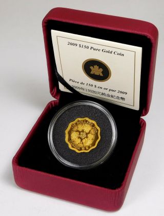 2009 $150 Canada Proof Gold Coin - Blessings Of Wealth - Box &