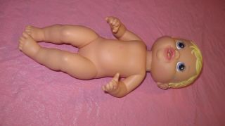 Hasbro 2011 Baby Alive Drink And Wet Doll Blonde Purple Eyes Twinkle Star Tat