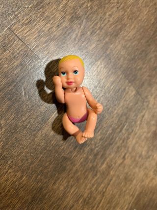 Barbie Happy Family Newborn Blonde Baby Girl Doll Fits In Pregnant Midge Belly