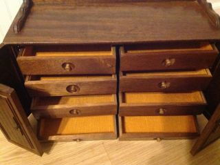 AMERICAN GIRL SIZE WOODEN DRESSER WITH 8 DRAWERS,  2 DOORS 2