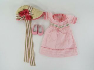 American Girl Doll Clothes Caroline Meet Outfit Dress Shoes & Hat