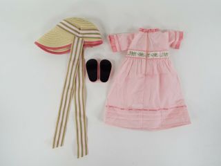 American Girl Doll Clothes Caroline Meet Outfit Dress Shoes & Hat 2