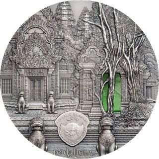 Palau 2019 10$ TIFFANY ART Angkor 2oz Silver Coin 2