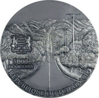 Chad 2018 5000 Francs Campo del Cielo Meteorite - Meteorite Art 5oz Silver Coin 2