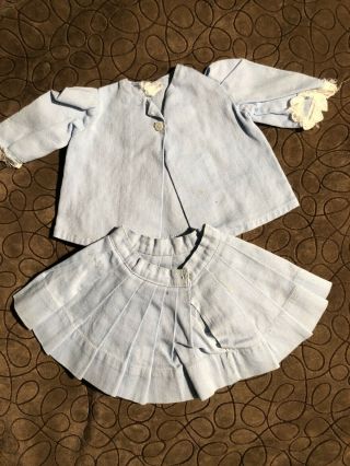 Terri Lee Doll Clothing Light Blue Top And Pleated Skirt