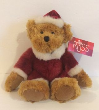 Russ Berrie Kris Santa Claus Bears From The Past Nwt Stuffed Plush Christmas Toy