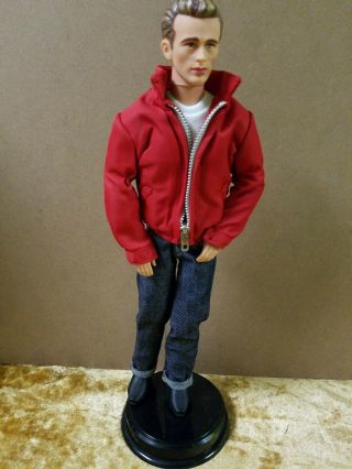 James Dean Doll With Stand And Jacket 12 " No Packaging Or Box