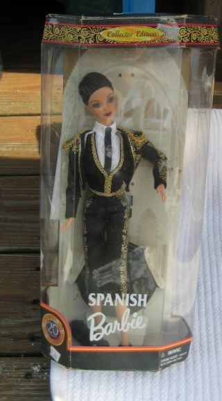 1999 Spanish Barbie Collector Edition Dolls Of World 20 Yr Anniversary