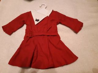 American Girl Doll Kit Christmas Dress With Scottie Dog Pin Tlc Cond Snag Pulls