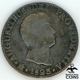 1823 Mexico 8 Reales Silver (. 903) Empire Of Iturbide Coin Km 310