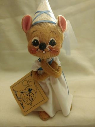 ANNALEE 1990 3 Piece Mouse Doll Set ROBIN HOOD,  FRIAR TUCK & MAID MERRIAN USA 3