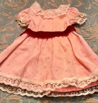Authentic American Girl Doll Clothes: Samantha Pink Party Dress W/lace Trim