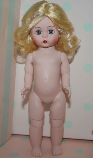 8 " Madame Alexander Ma Nude Dress Me Bent - Knee Doll Blond With Wavy Hair