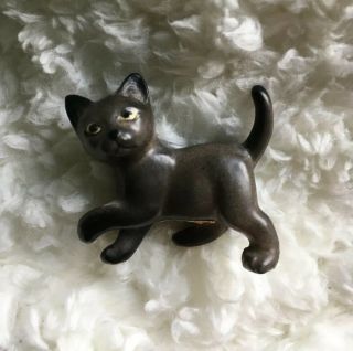 Porcelain/china Gray Prancing Cat Kitten Japan 1:12 1:8 1:6 Yosd Bjd Barbie Size