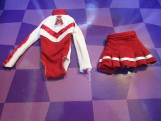 Contemporary Barbie University Of Alabama Cheerleader 1996 Outfit Skirt Leotard