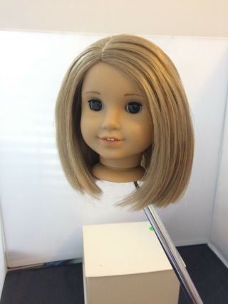 American Girl Doll Head Only Light Blonde Hair Brown Eyes E53 ? Tlc