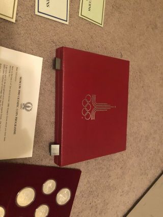 1980 Moscow Olympic 28 Silver Coin Proof Set