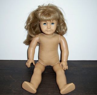 18 " Fixer Upper Flaws Pleasant Company American Girl Doll Blonde Hair Blue Eyes