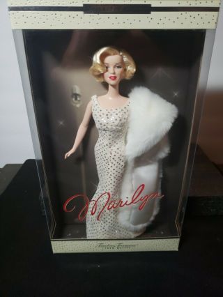 2001 Collector Edition/timeless Treasures/white Sparkle Gown Marilyn Doll