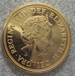 2016 Gold Full Sovereign Elizabeth Ii 0.  2354 Oz Agw.