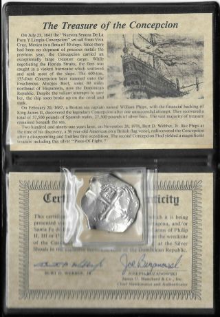 Treasure Of Concepcion Shipwreck Recovery Silver 8 Reales Mexico C1640 4