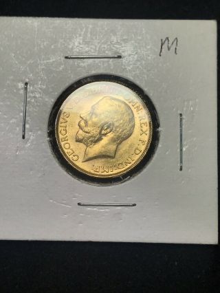 1917 - M Australia King George V Gold Full Sovereign Coin (cb 57)