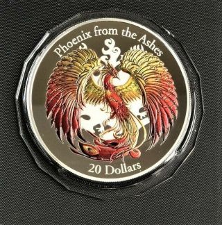 Cook Islands 2015 Phoenix From The Ashes $20 Silver High Relief Coin 3oz