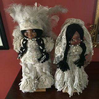 Native American Bride And Groom Doll Set