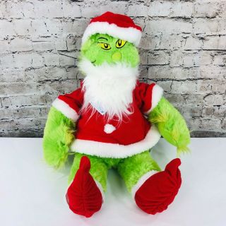 Dr Seuss The Grinch Who Stole Christmas Build A Bear Plush With Santa Outfit